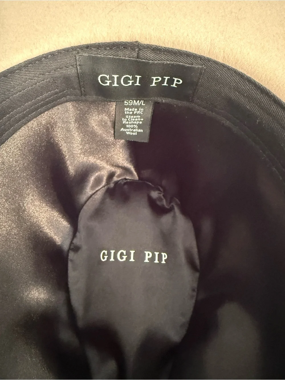 Gigi Pip Tall Fedora Hat — Cream